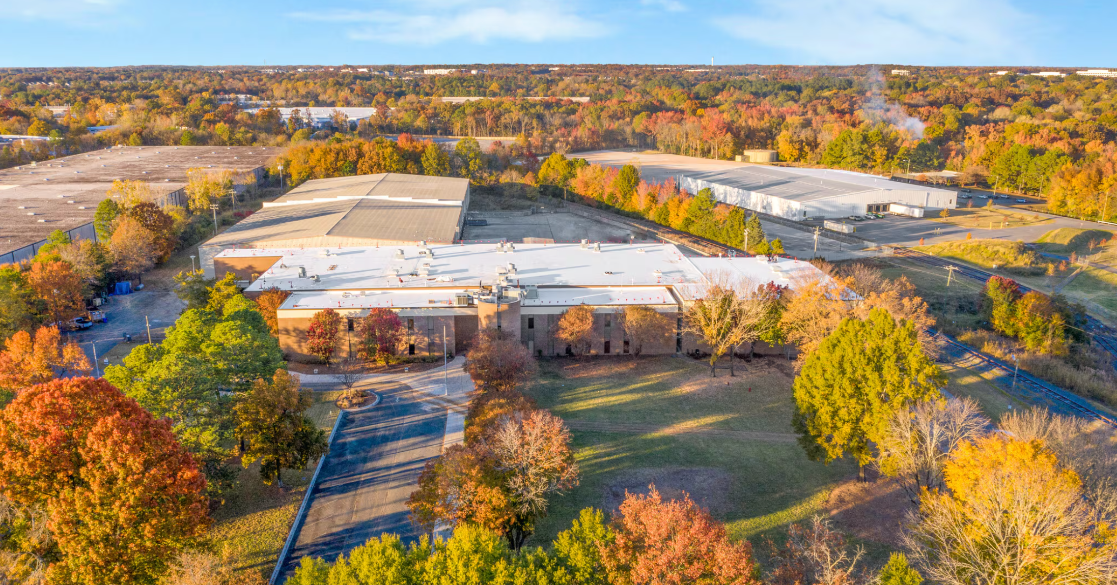 Fab Direct 15-acre master distribution center — Charlotte, NC aerial view